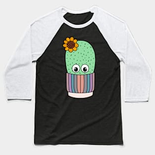 Cute Cactus Design #297: Pretty Cactus In Shabby Chic Pot Baseball T-Shirt